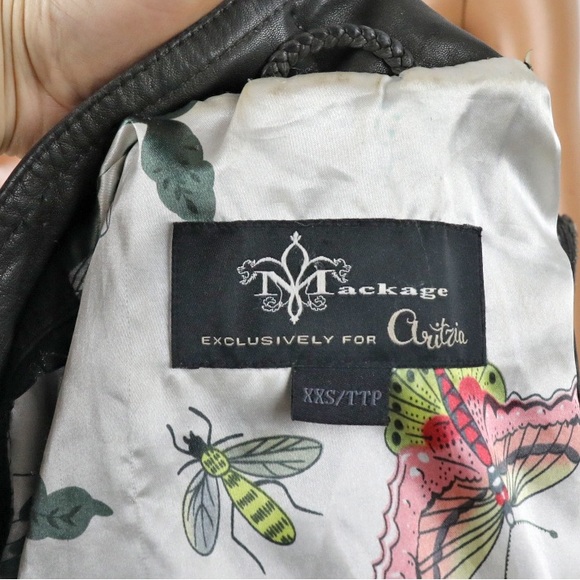 Artizia x Mackage Dark Olive Green Leather Jacket - Picture 5 of 5